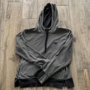adidas climalite grey and black hoodie, sz S